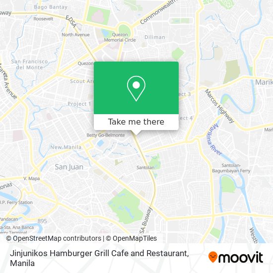 Jinjunikos Hamburger Grill Cafe and Restaurant map