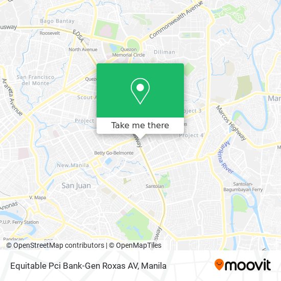 Equitable Pci Bank-Gen Roxas AV map