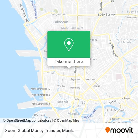 Xoom Global Money Transfer map