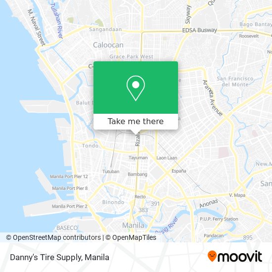 Danny's Tire Supply map