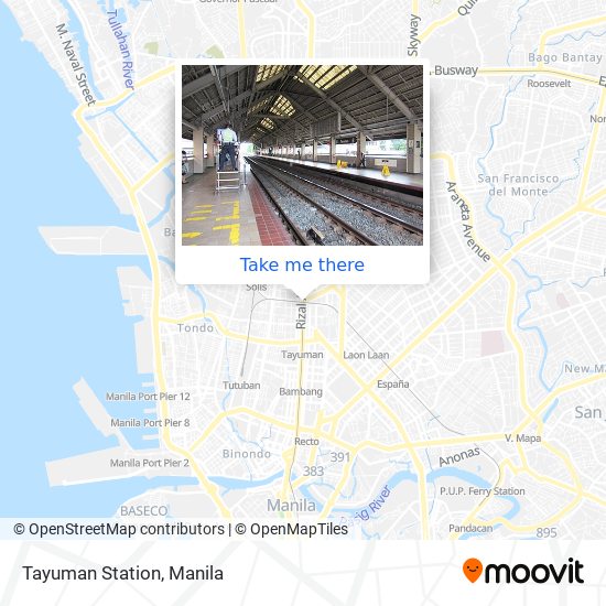 Tayuman Station map