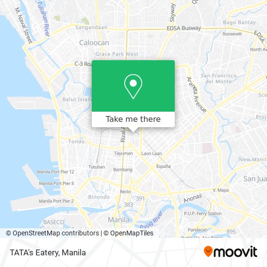 TATA's Eatery map