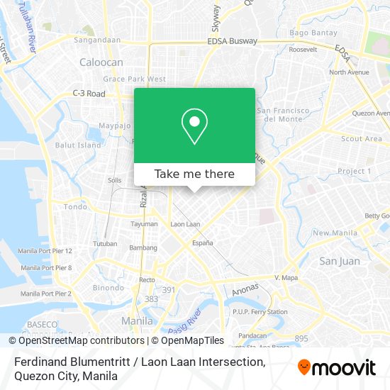 Ferdinand Blumentritt / Laon Laan Intersection, Quezon City map