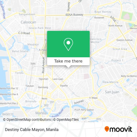 Destiny Cable Mayon map