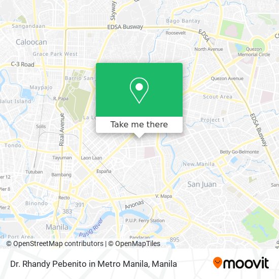 Dr. Rhandy Pebenito in Metro Manila map