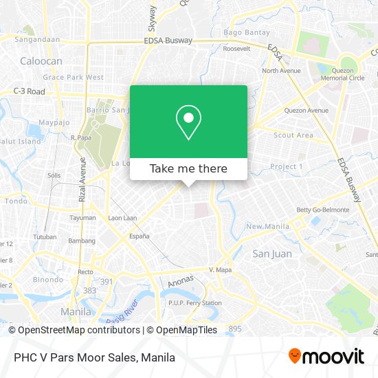 PHC V Pars Moor Sales map