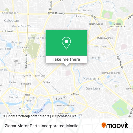 Zidcar Motor Parts Incorporated map