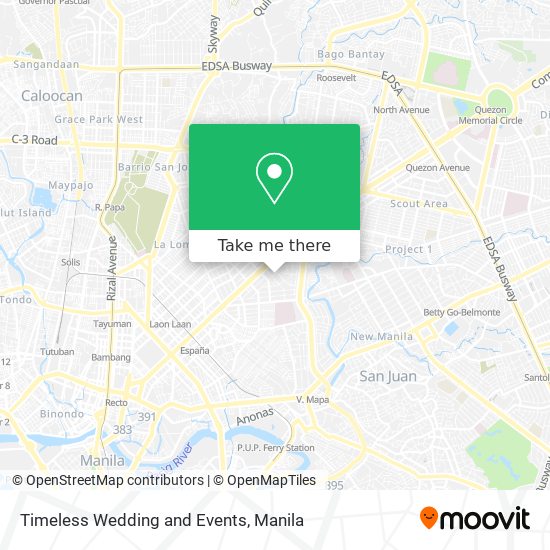 Timeless Wedding and Events map