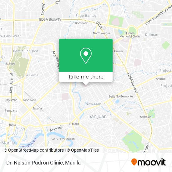 Dr. Nelson Padron Clinic map