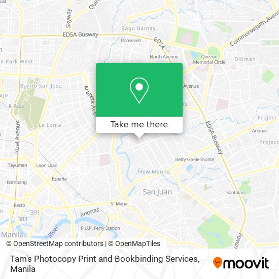 Tam's Photocopy Print and Bookbinding Services map