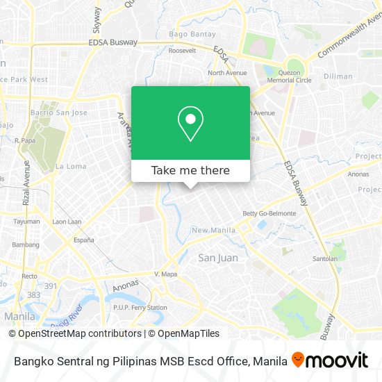 Bangko Sentral ng Pilipinas MSB Escd Office map