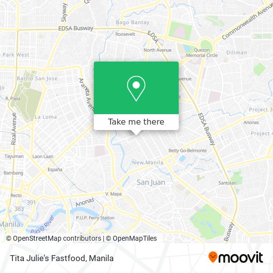 Tita Julie's Fastfood map