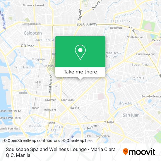Soulscape Spa and Wellness Lounge - Maria Clara Q.C map