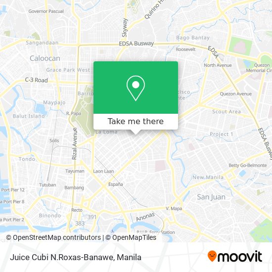 Juice Cubi N.Roxas-Banawe map