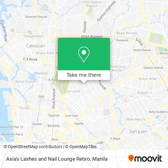 Asia's Lashes and Nail Lounge Retiro map