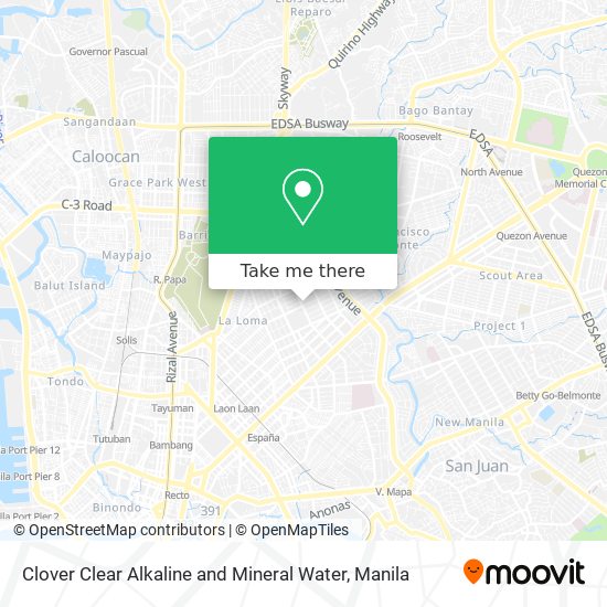 Clover Clear Alkaline and Mineral Water map