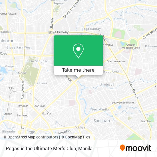 Pegasus the Ultimate Men's Club map