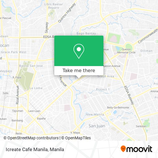 Icreate Cafe Manila map