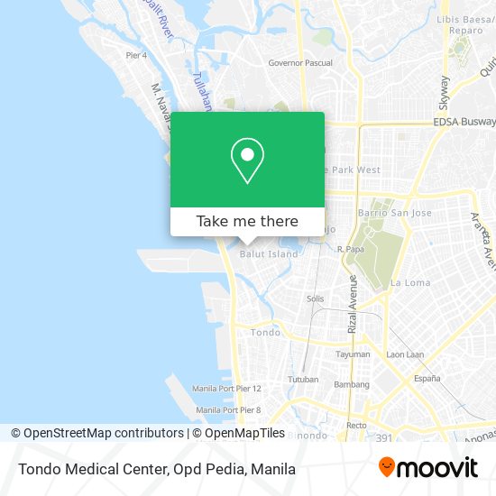 Tondo Medical Center, Opd Pedia map