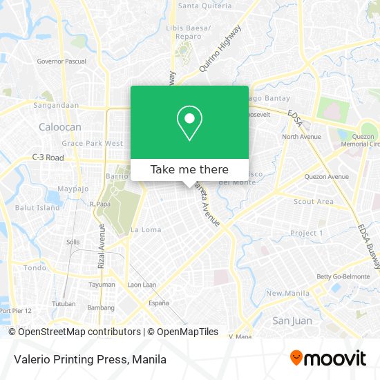 Valerio Printing Press map