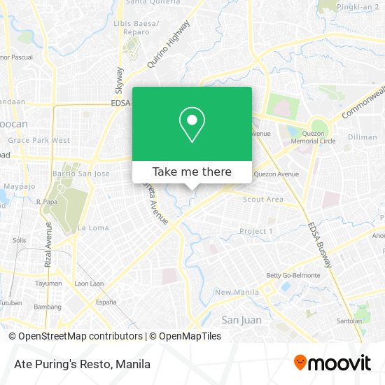 Ate Puring's Resto map