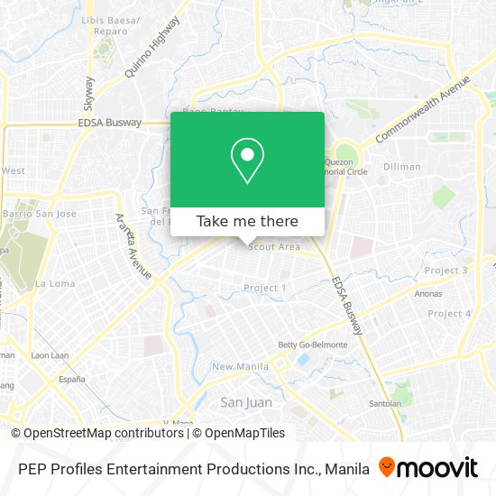 PEP Profiles Entertainment Productions Inc. map