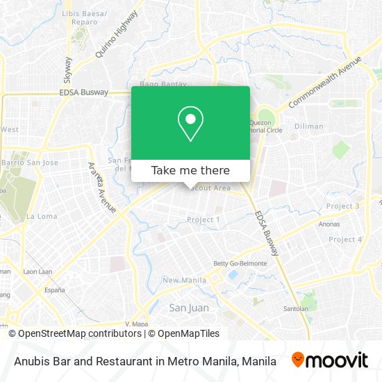 Anubis Bar and Restaurant in Metro Manila map