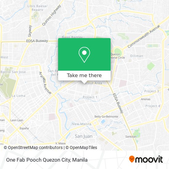 One Fab Pooch Quezon City map