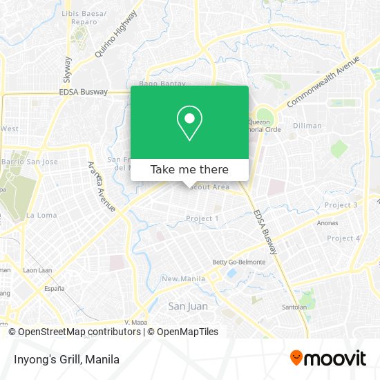 Inyong's Grill map