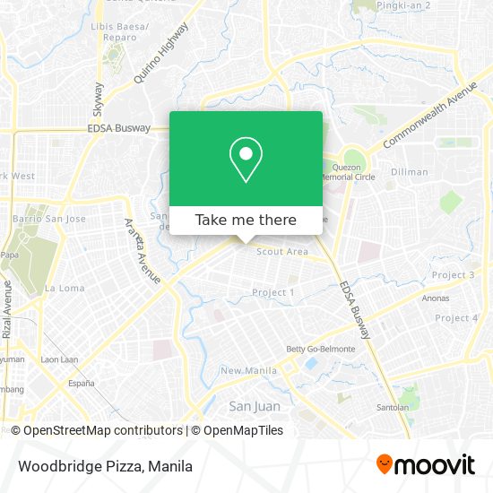 Woodbridge Pizza map