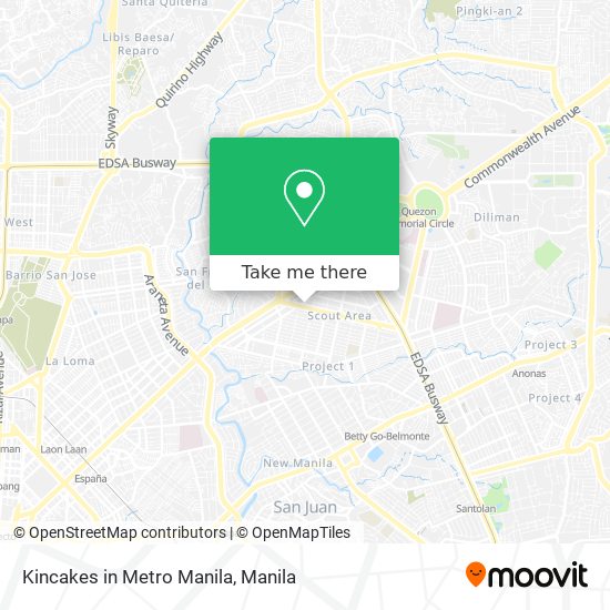 Kincakes in Metro Manila map