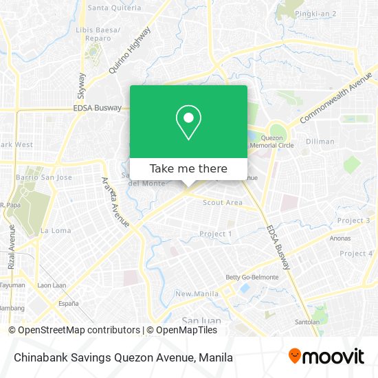 Chinabank Savings Quezon Avenue map