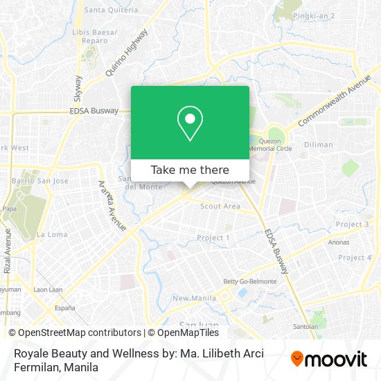 Royale Beauty and Wellness by: Ma. Lilibeth Arci Fermilan map