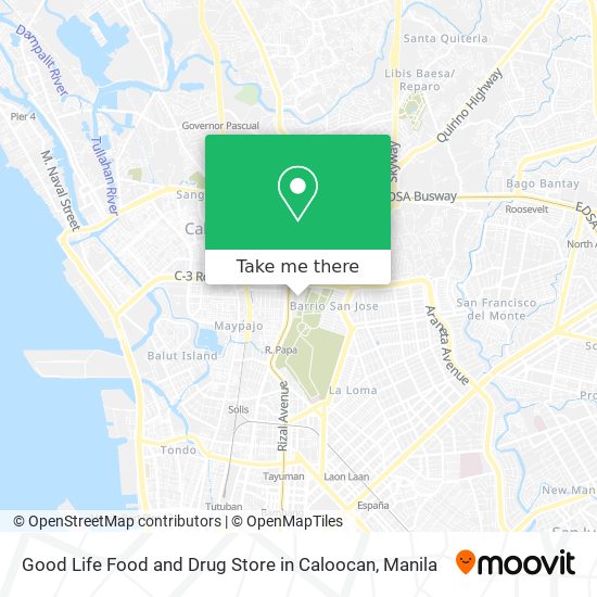 Good Life Food and Drug Store in Caloocan map