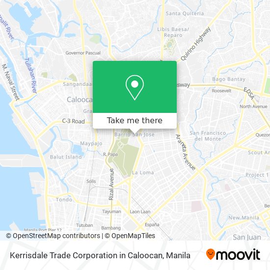 Kerrisdale Trade Corporation in Caloocan map
