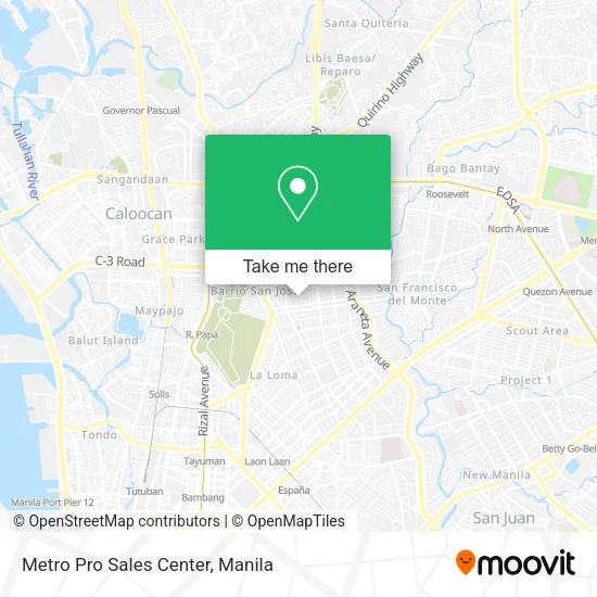Metro Pro Sales Center map