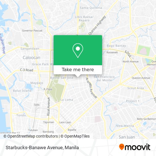 Starbucks-Banawe Avenue map