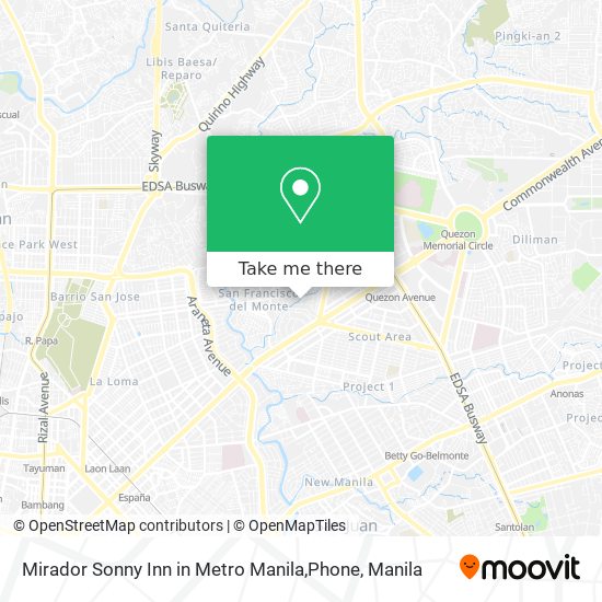 Mirador Sonny Inn in Metro Manila,Phone map