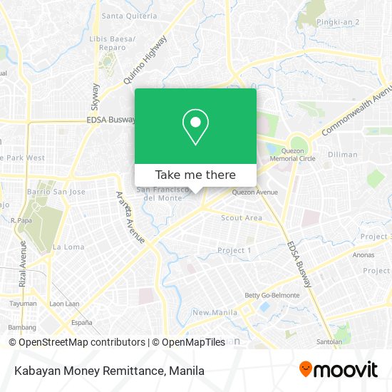 Kabayan Money Remittance map