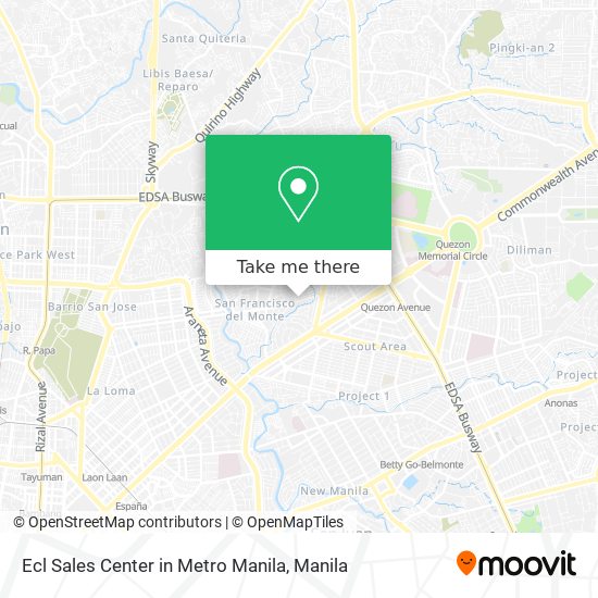 Ecl Sales Center in Metro Manila map
