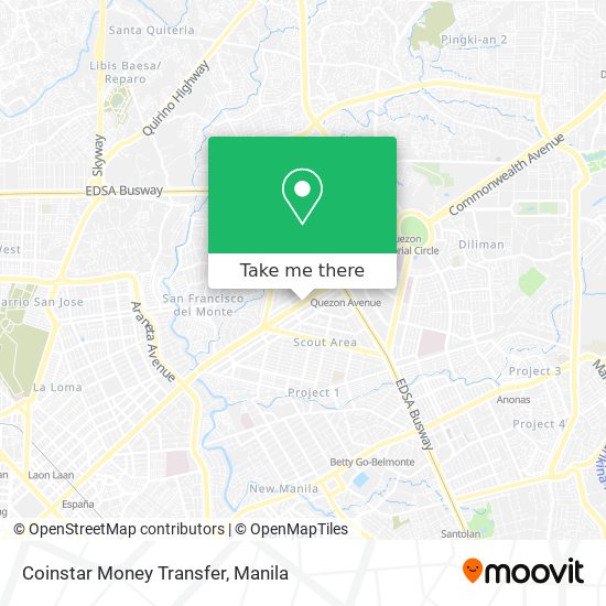 Coinstar Money Transfer map