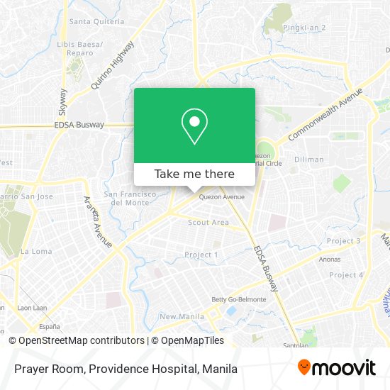 Prayer Room, Providence Hospital map