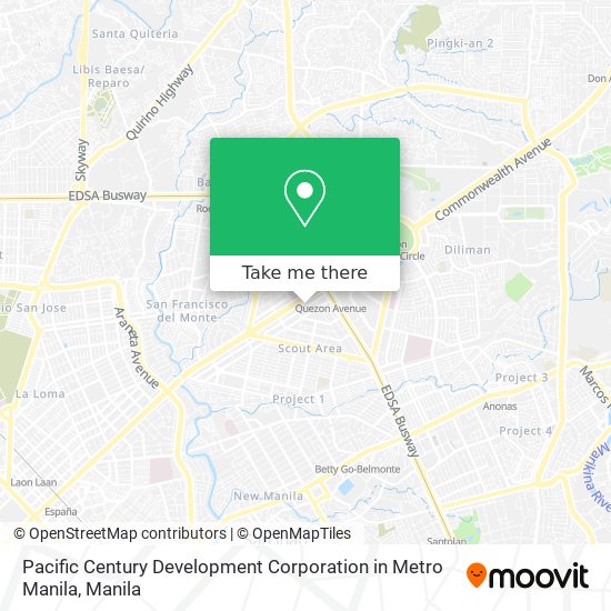 Pacific Century Development Corporation in Metro Manila map