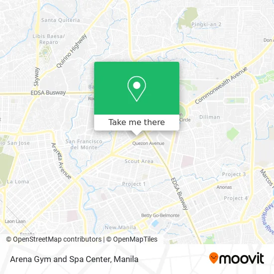 Arena Gym and Spa Center map