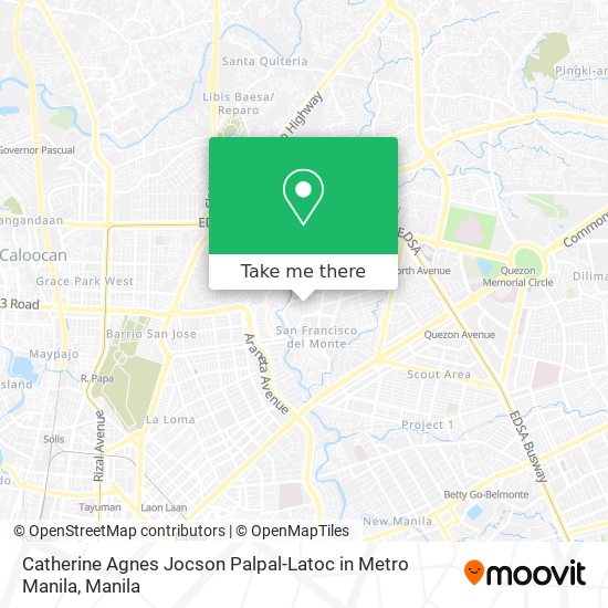 Catherine Agnes Jocson Palpal-Latoc in Metro Manila map