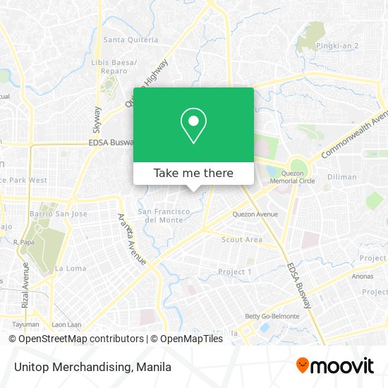 Unitop Merchandising map