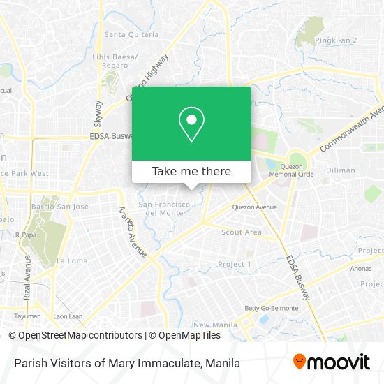 Parish Visitors of Mary Immaculate map