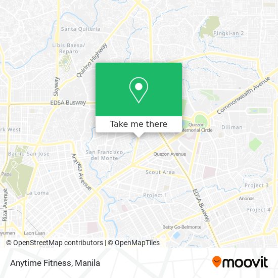 Anytime Fitness map