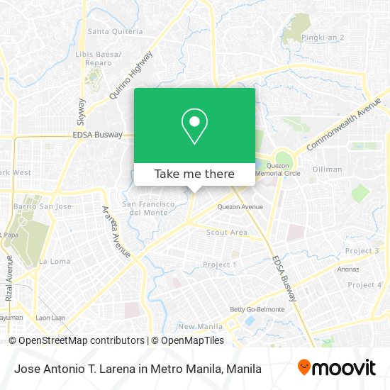 Jose Antonio T. Larena in Metro Manila map