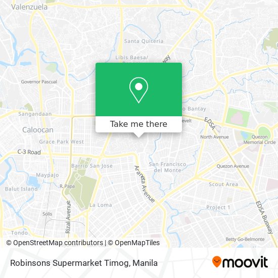 Robinsons Supermarket Timog map